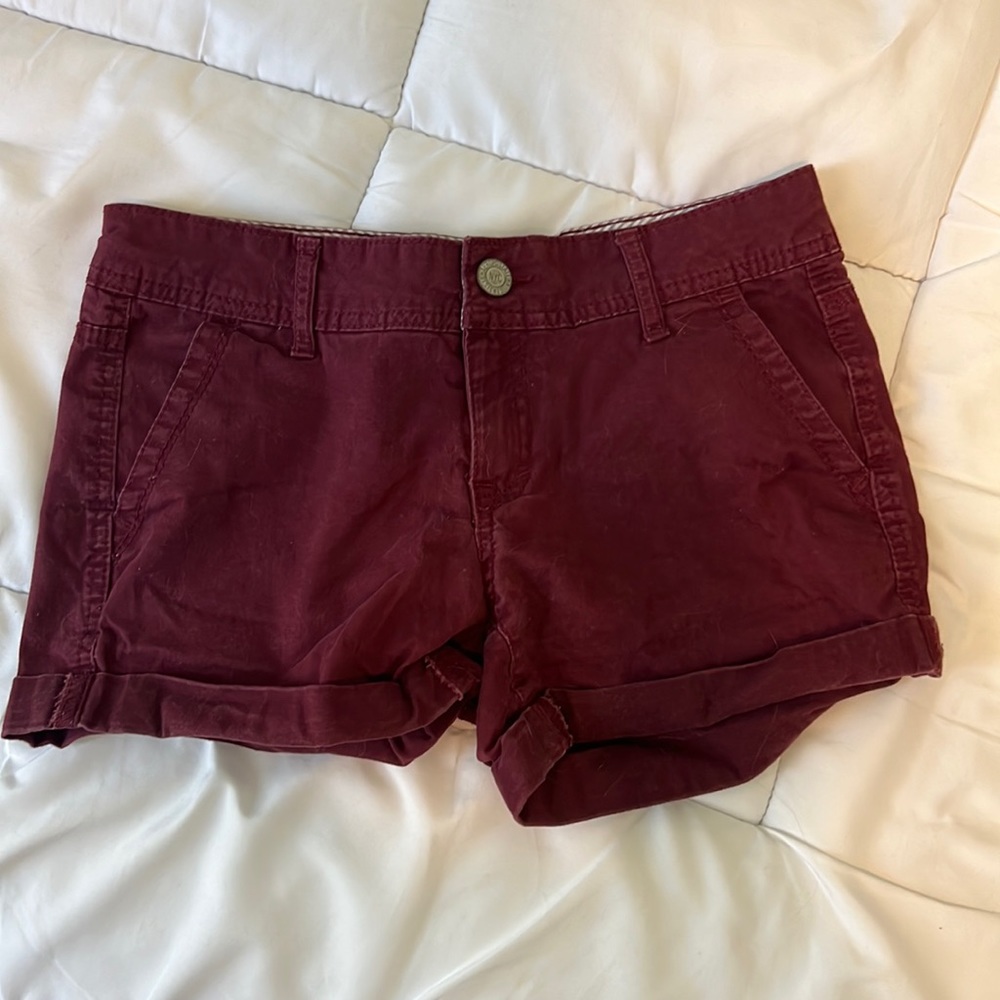 Aeropostale Maroon Cargo/Jean Shorts